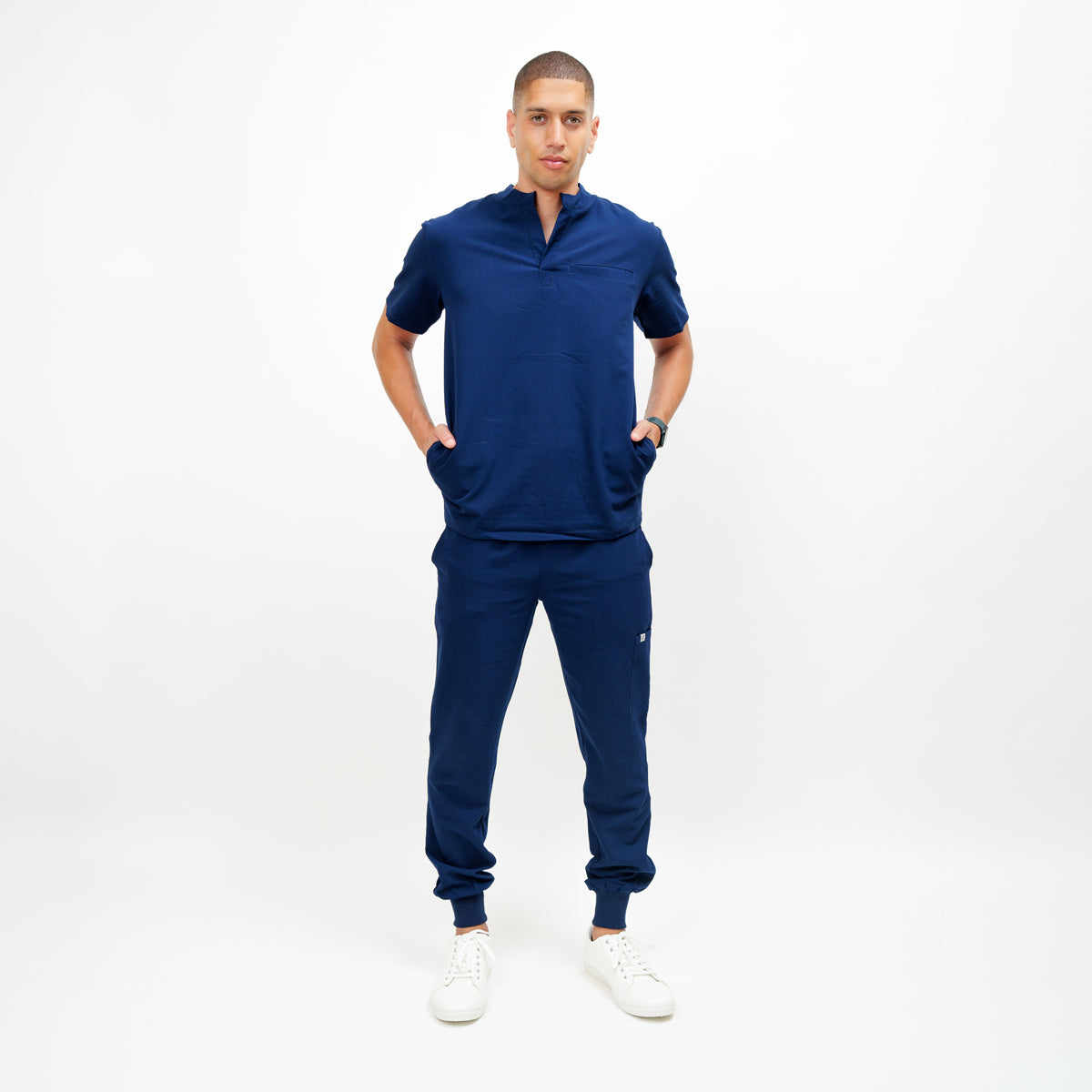 Men's Round Neck Top in Loyal Navy