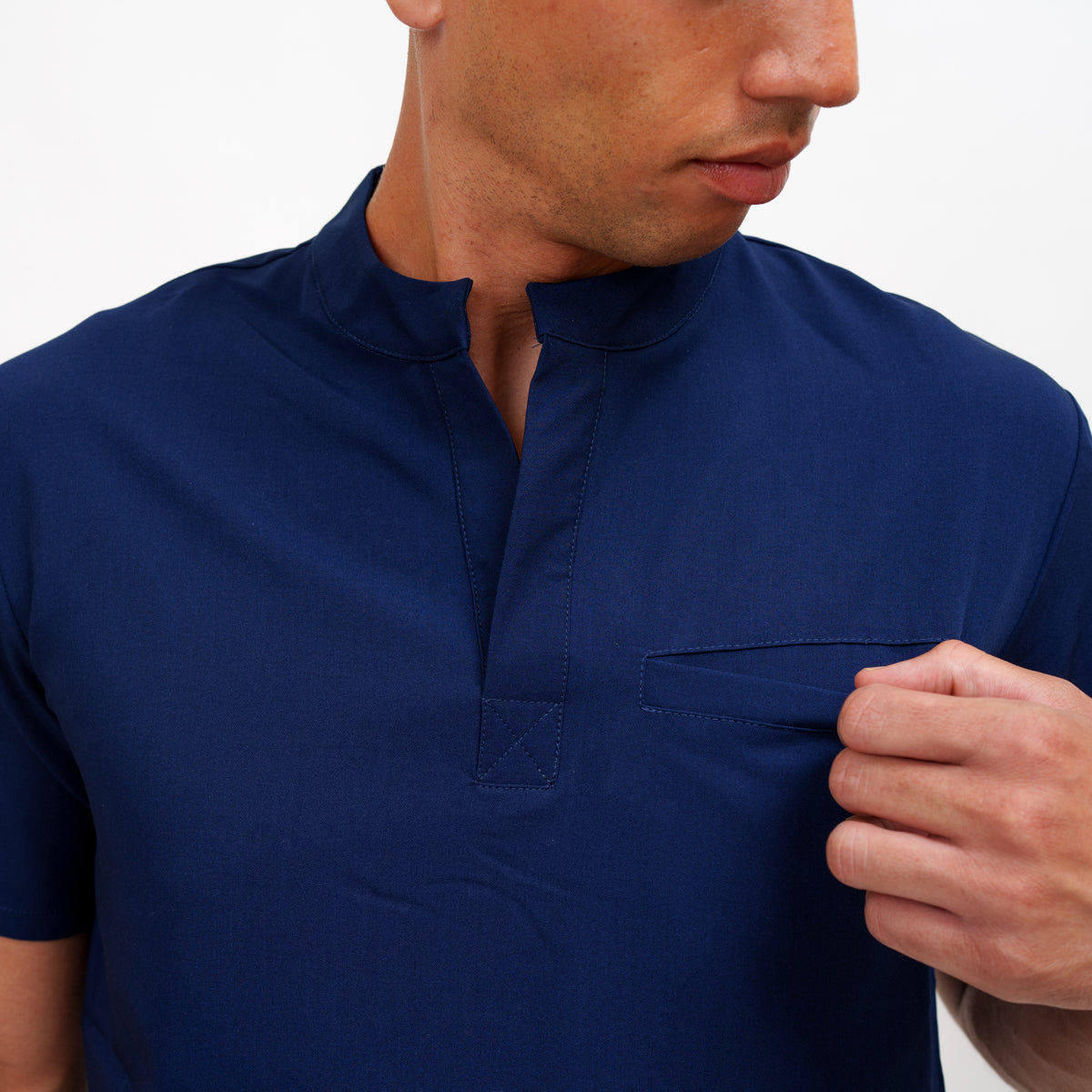 Men's Round Neck Top in Loyal Navy