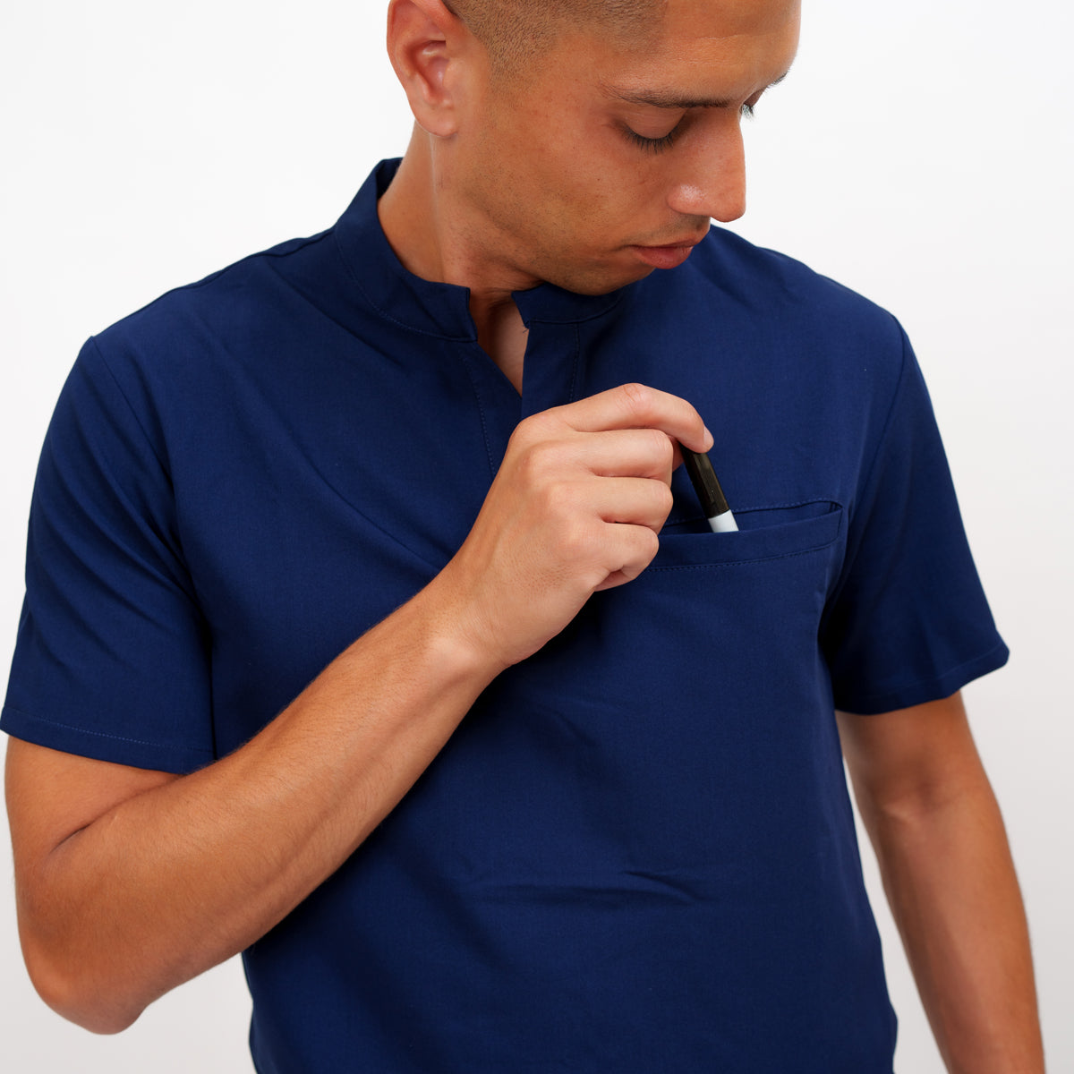 Men's Round Neck Top in Loyal Navy