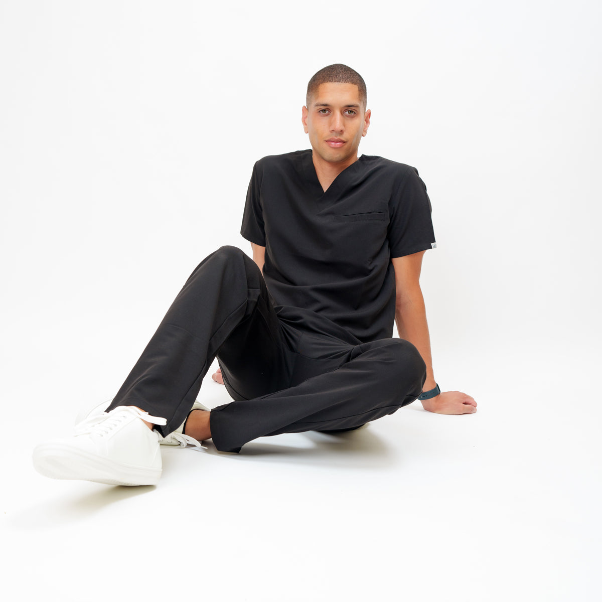 Classic Men's V-neck in Obsidian Black