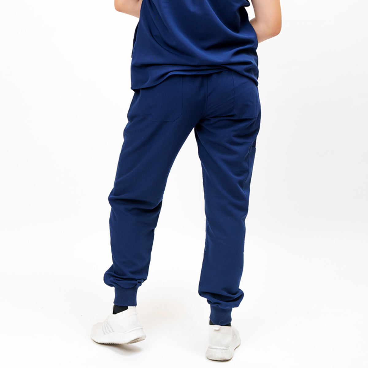 Women's Round Neck Mock Short Sleeve Top in Loyal Navy