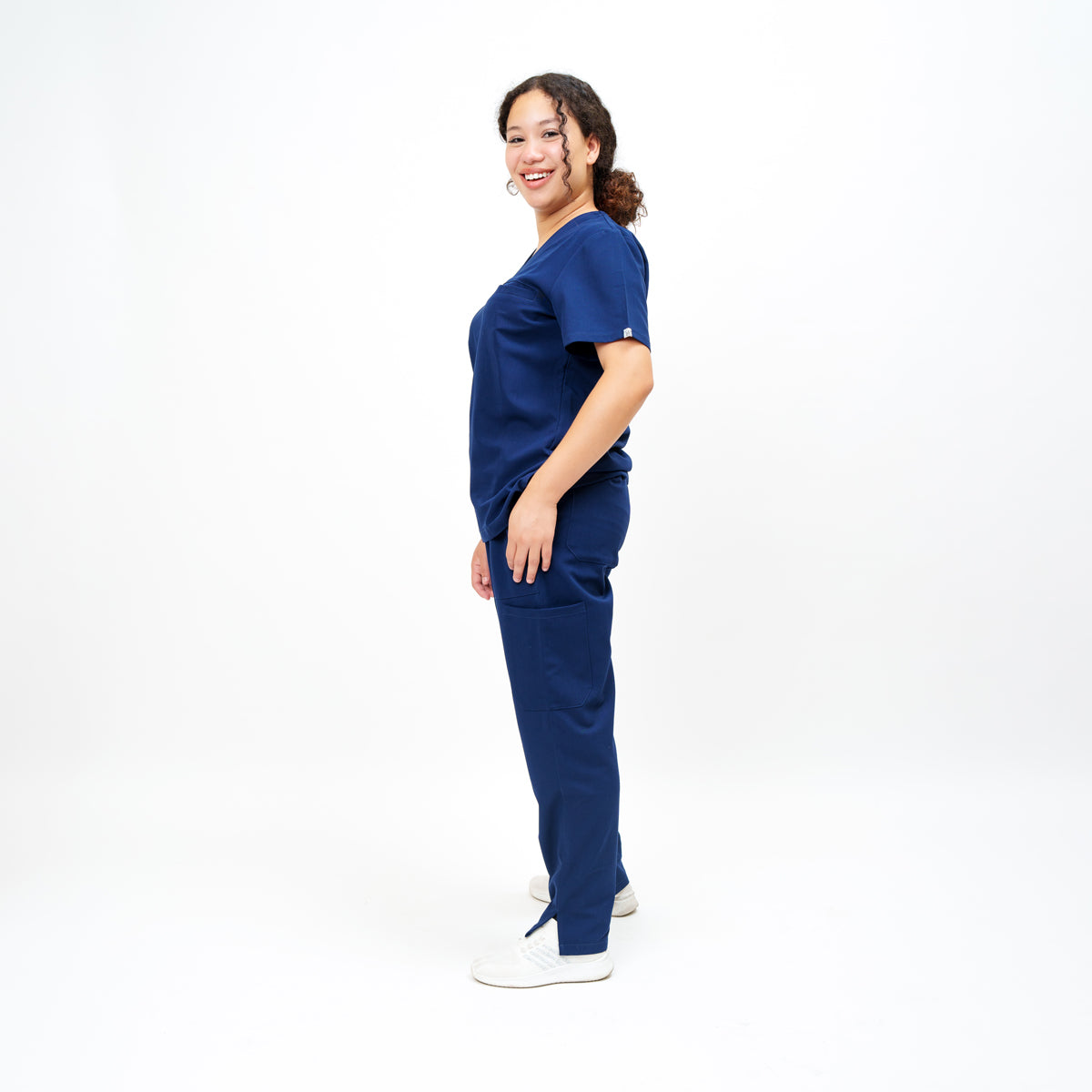 Classic Women's V-neck Top in Loyal Navy