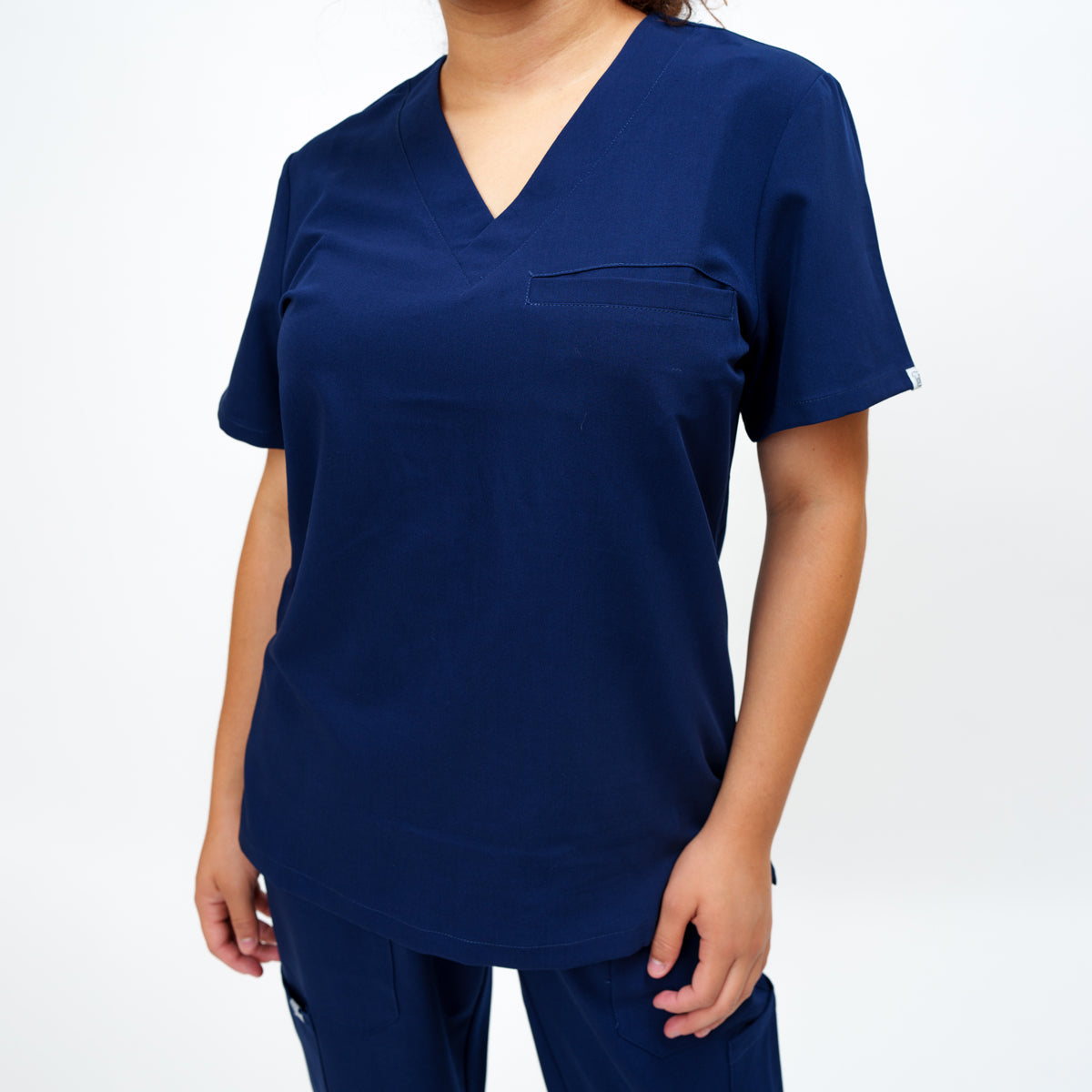 Classic Women's V-neck Top in Loyal Navy