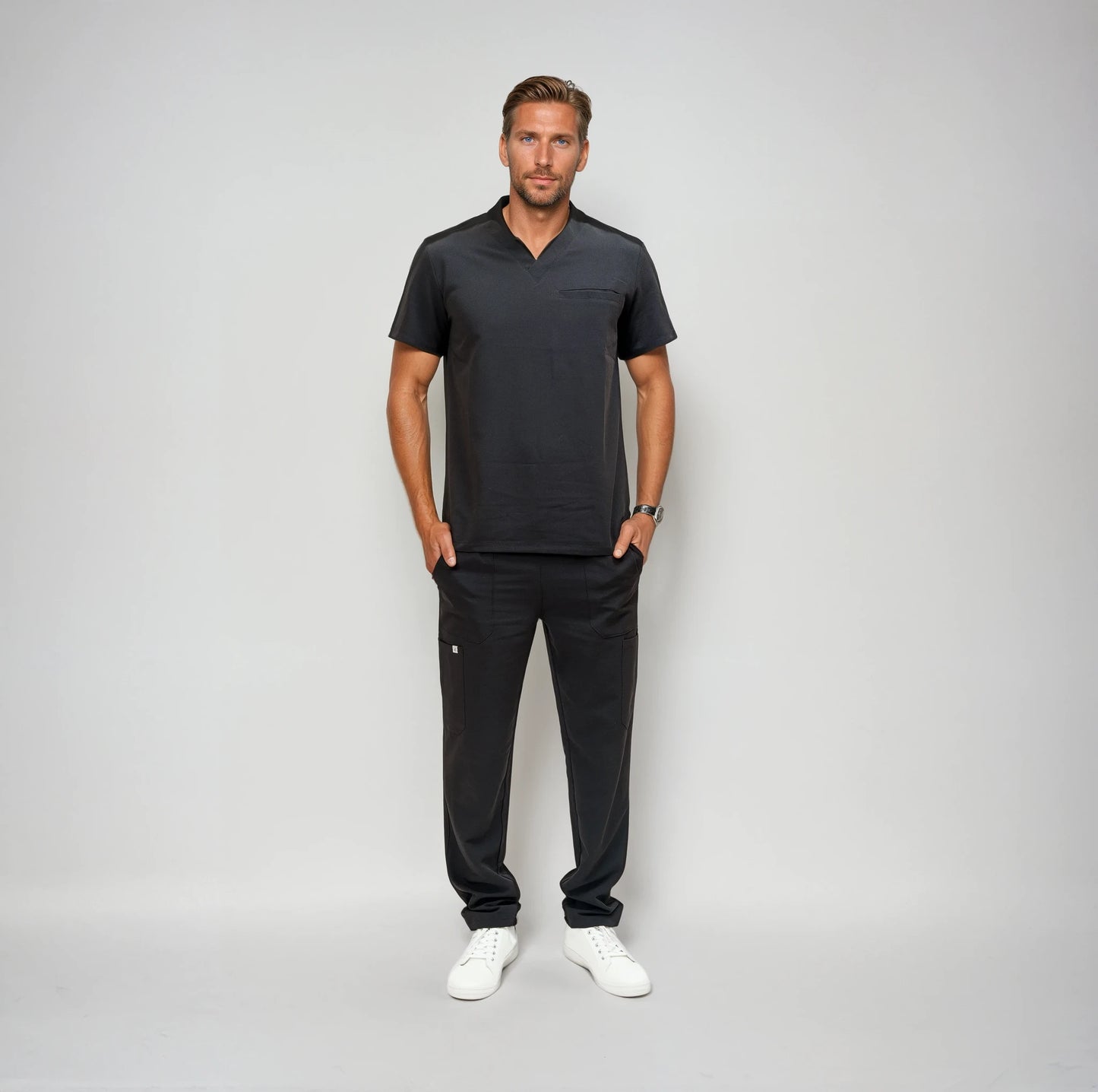 Kayvon Set: V-Neck | Straight Leg